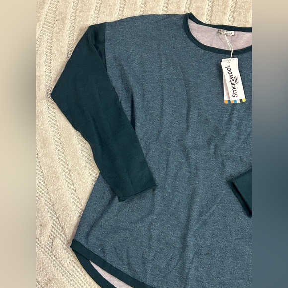 NWT Smartwool Women's Shadow Pine Colorblock Sweater - XL - Picture 3 of 11